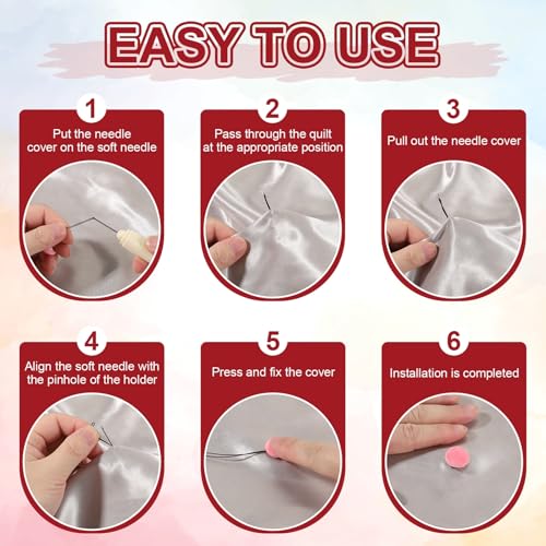 Clips de couette en tissu doux et épingles de housse uxcell 8pcs
