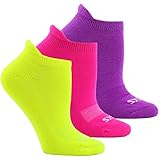ASICS Womens Cushion Low Cut 3-Pack Socks Running Socks Low Cut Breathable - Pink - Size M