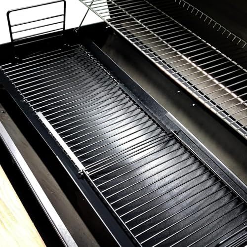 GFTIME 60 bis 90cm verstellbare Holzkohleschale Aschekasten Aschepfanne für Chargriller 5050 5072 5650 1224 1324 2121 2222 2123 E1224 Holzkohlegrills, für Oklahoma Joe’s Holzkohlegrills, Royal Gourmet