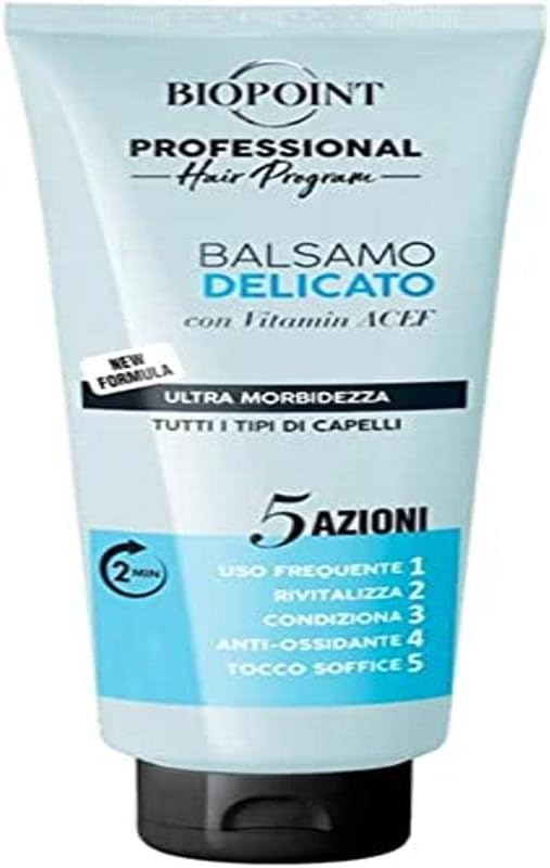 Biopoint Professional Hair Program - Balsamo Delicato, Formula Arricchita con Vitamine ACEF, per Capelli Ultra Morbidi, 350ml