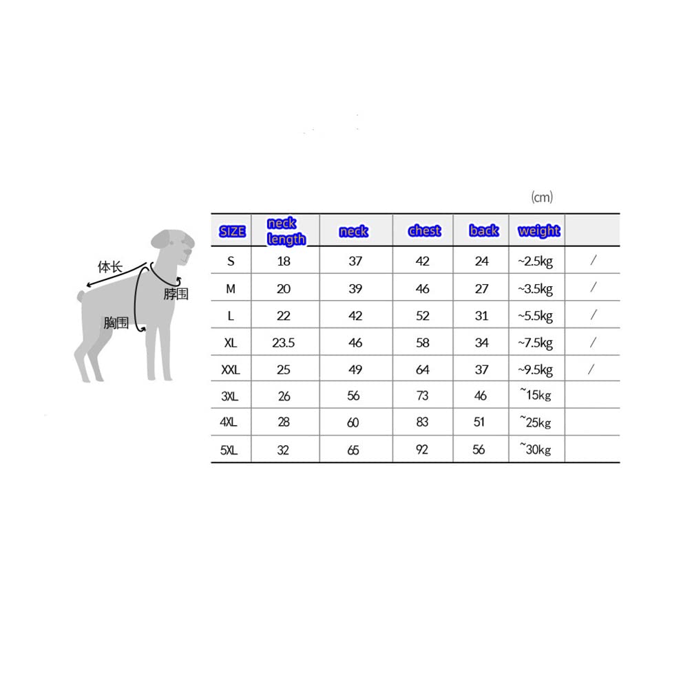 Impermeabile per Cani da Compagnia Impermeabile Universale A Quattro Zampe per Cani di Grossa Taglia all Inclusive con Impermeabile,Bianca,3XL