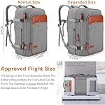 Travel Laptop Backpack,42L Carry on Luggage, Flight Approved Expandable Backpack,Business Anti Theft Weekender Bags for Women Men, Water Resistant Expandable Backpacks With 4 Packing Cubes - Image 2