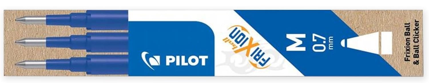 Pilot Blue Frixion Pro Erasable Rollerball Pen Refills (Pack of 3) — image 1
