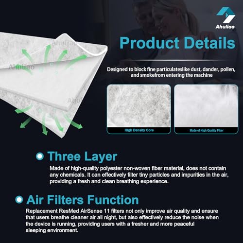 Image of 60 Pack for Resmed Airsense 11 Filter Replacement Resmed Airsense 11 CPAP Autoset Machine Supplies Filters