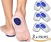 Produktbild 3 Paar Fußpolster & -pads Feet Komfort Gel Fersenkissen - Medizinischem Silikon Fersenpolster Fersensporn Gelkissen Geleinlagen Fersenstütze Achillessehne Heel (11*6.9cm)