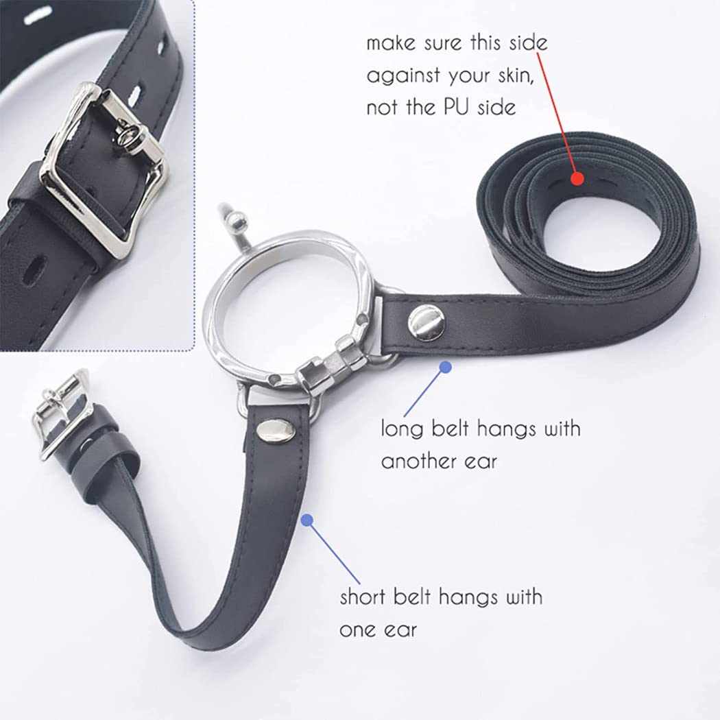 Men's Chastity Belt Extreme Cock Cage, Stainless Steel Tiger Chastity Cage Penis Cage for Men SM Snap Cock Ring Long/Short Metal Animal Head Cock Cage Male Sex Toy,Long/b,50mm