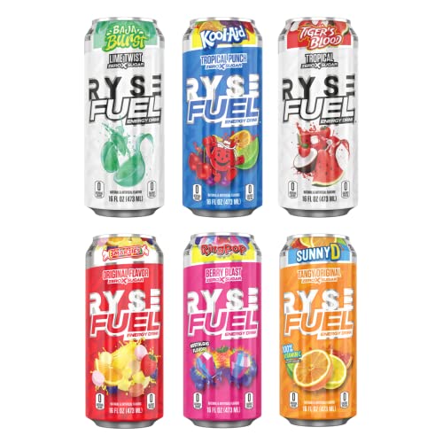 Ryse Fuel Energy Drink | On The Go Energy | 0 Sugars | 0 Calories | Vegan | 200Mg Caffeine | 12 Pack (Variety Pack) #TOP1