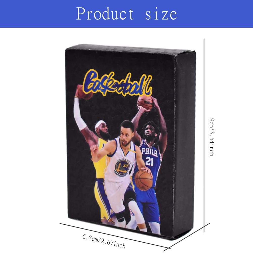 Amazon.com: USKJDA 55 件NBA 籃球卡盒,籃球卡包含籃球主題卡,男孩和籃球迷生日派對,非常適合兒童卡片和卡片收集器: 玩具和遊戲