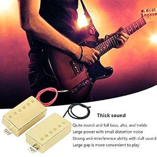 2 pièces micro humbucker en laiton doré aimant Alnico5 pour accessoires de guitare électrique – Image 3