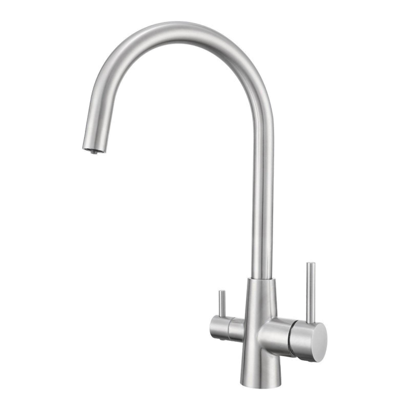 Fanjubei Brushed Silver Color Kitchen Hot And Cold Water Purification Rotating Basin Faucet,