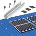 TDCuizent Aluminium-Legierung Solarmodul-Montageschiene für Trapez für T20-Blätter, Photovoltaik-Halterungssystem mit Dichtungsband für Metalldächer, Balkon, Kraftwerk-Set, Silber, 200 mm (4 Set)