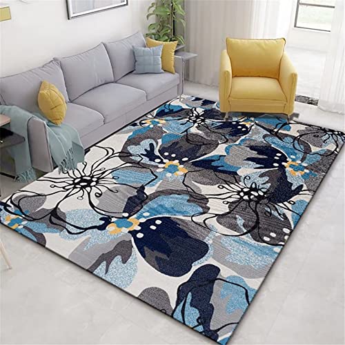 Für Wohnzimmer Schlafzimmer Kinderzimmer Teppichboden Wohnzimmer Blau Abstraktes Blumen Muster...