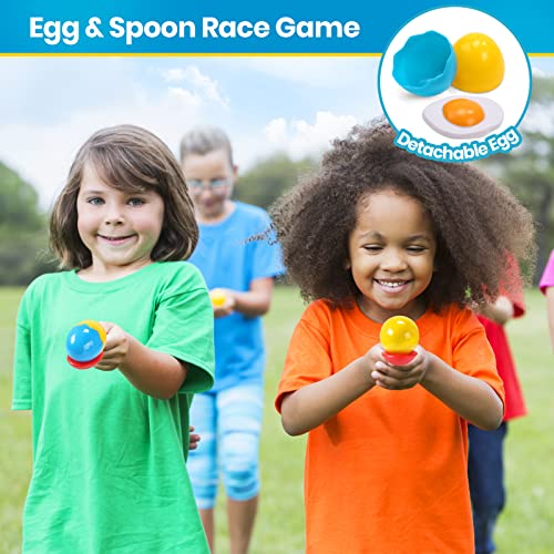 Skirfy 47Pcs Outdoor Games Potato Sack Race Bags For Kids And Adults,3-Legged Race Bands, Egg Spoon Race, Family Carnival Birthday Party Games，Game Prizes For Outside Yard Lawn Field Day Games #TOP1