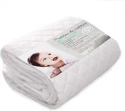 Protetor Colchão Impermeavel Berço Padrão Americano Anti Xixi Bebe Capa Protetora Segura Branca