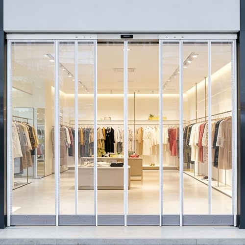 MTHGH Rideau À Lanière PVC Transparent Rideau De Porte Laniere Plastique Magnétique Thermique Rideaux Coulissants À Lamelles Rideaux D'extérieur...