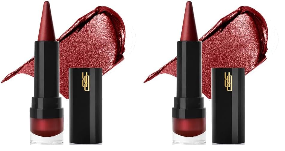 Black Radiance Metalicious - Escultor de labios metálico metálico granate (rojo) (paquete de 2)