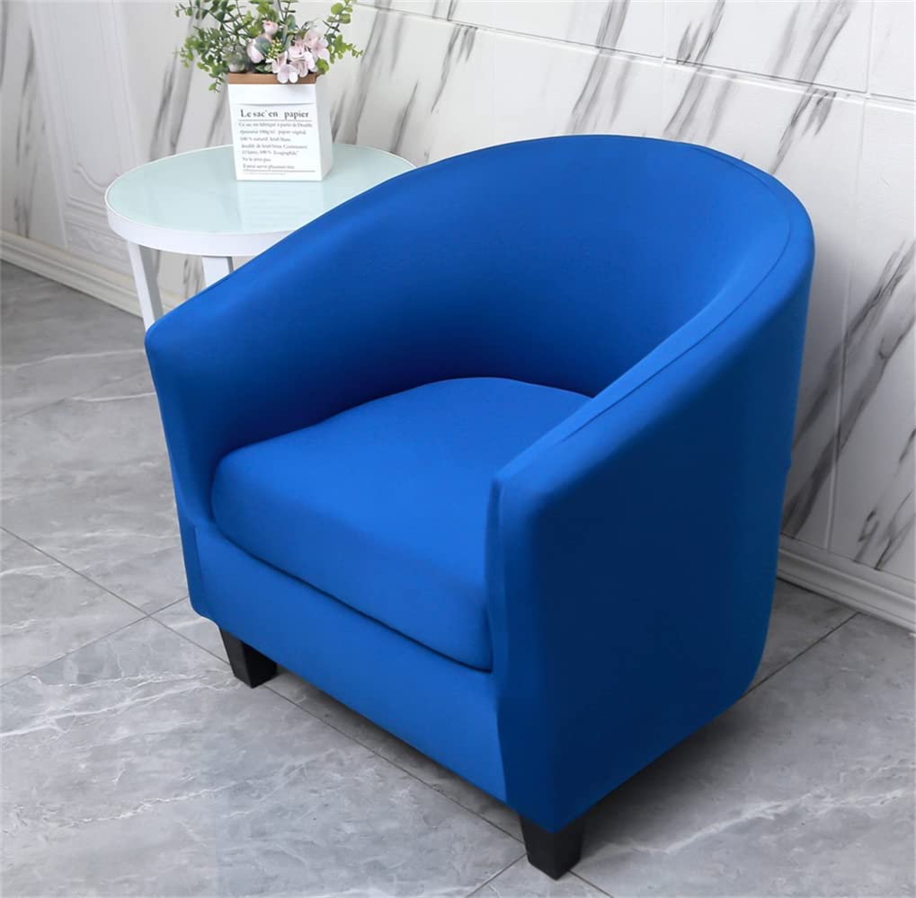 Highdi 2 Pezzi Copripoltrona 1 Posto Chesterfield Elasticizzato, Poltrona Club da Cocktail Antiscivolo Rimovibile Tub Chair Copripoltrona per Camera da Letto Bar (Tinta Unita - Giallo