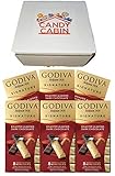 GODIVA Chocolatier Signature Roasted Almond Dark Chocolate Mini Bars, Set of 6, 8 pc. each By CANDY...