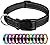 TagMe Reflective Nylon Dog Collars, Adjustable Classic Dog Collar with Quick Release Buckle for Large Dogs, Black, 2.5 cm Width