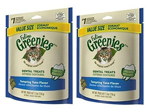 Greenies Feline Dental Treats Tempting Tuna for Cats, 5.5-Ounce