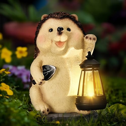 GIGALUMI Lgel mit Laterne Statue Gartendeko, Garten Ornamente für den...