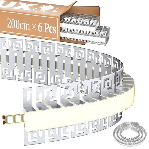 LASLUX 6×Profilé LED flexible 2 m （2000×60×12.5mm） en Aluminium - encastrable profile alu pour ruban led 18mm, Diffuseur Silicone, Installation Facile, Idéal pour Courbes & Lignes Droites