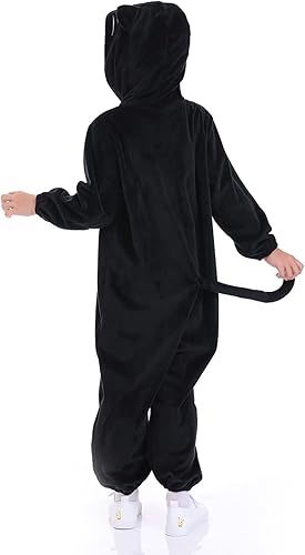 Miniatura 4 de Disfraz unisex de animales para niños, pijama de animales con capucha de felpa, para Halloween, carnaval, animal, para niños y niñas