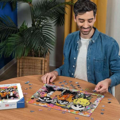 Rompecabezas Ravensburger Furry Friends de 500 piezas – Escena acogedora llena de mascotas, desafío encantador para adultos y familias miniatura 4