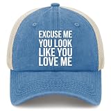 Kritett You Love Me Caps Hunting Hat Lake Blue Womens Hat Gifts for Her Running Hat