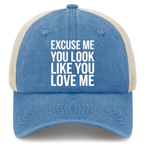 Kritett You Love Me Caps Hunting Hat Lake Blue Womens Hat Gifts for Her Running Hat