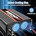 2500W Inverter 12V DC to 120V AC Converter for Home, RV, Truck, Off-Grid Solar Power Inverter with Built-in 5V/2.1A USB, AC Hardwire Port, Remote Controller