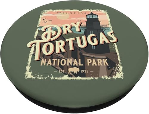 Miniatura 2 de Dry Tortugas National Park Vintage Travel Poster Style PopSockets Swappable PopGrip