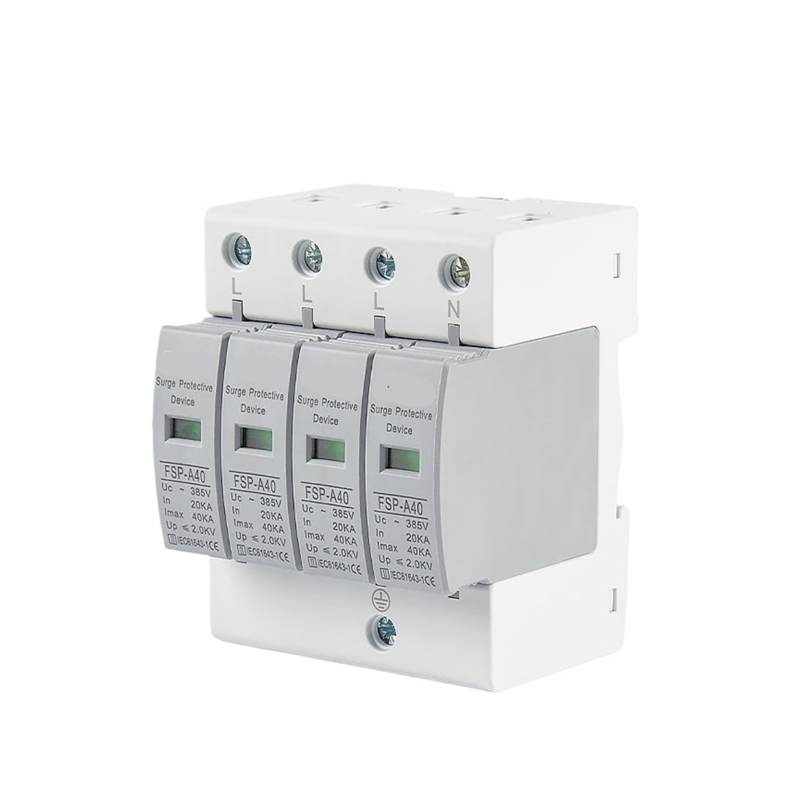 Protector contra sobretensiones y pararrayos SPD AC 4P 420V Protección contra sobretensiones Protección contra Rayos Protector contra sobretensiones Pararrayos de bajo Voltaje
