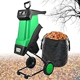 CUTANGELAR Wood Chipper Shredder, 2400W Electric Garden Crusher with Wheels and S-afety Lock, Maximum 40mm Branch Capacity, Ideal for Leaf Mulching and Compost Preparation.