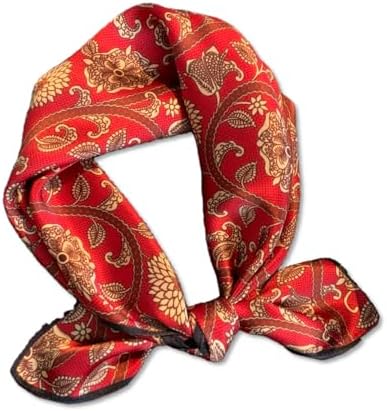 PoeticEHome 100% Mulberry Silk Neck Scarf for Women, 21 x 21 Inch