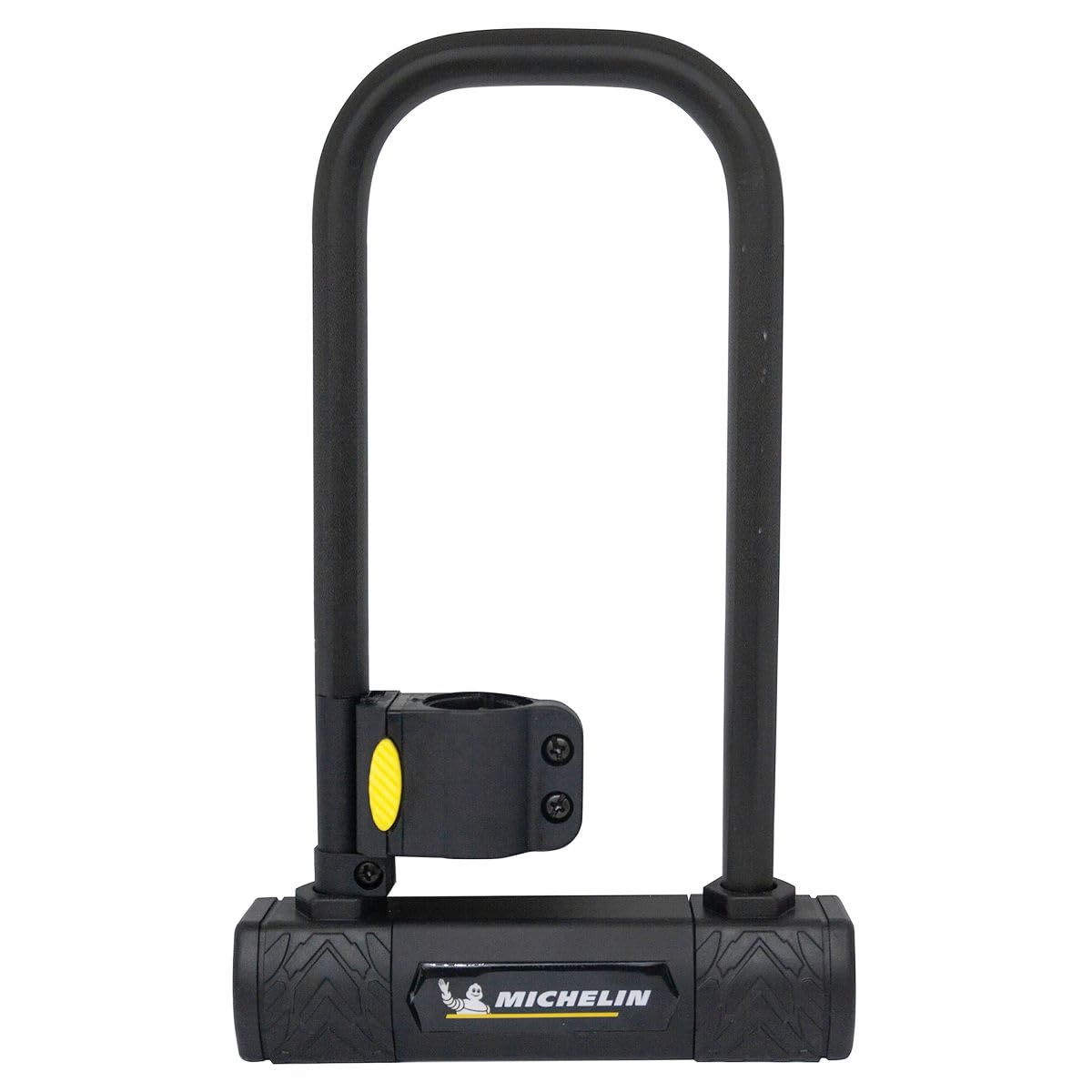 MICHELIN - Antivol U à Clés 245x105mm - Support Inclus - Protection Soft Touch - Cadenas Avec Couvercle Anti-Poussière - Compatible Tous Vélos - Sécurisez Cadre et Roue - Poids Léger 1,3kg