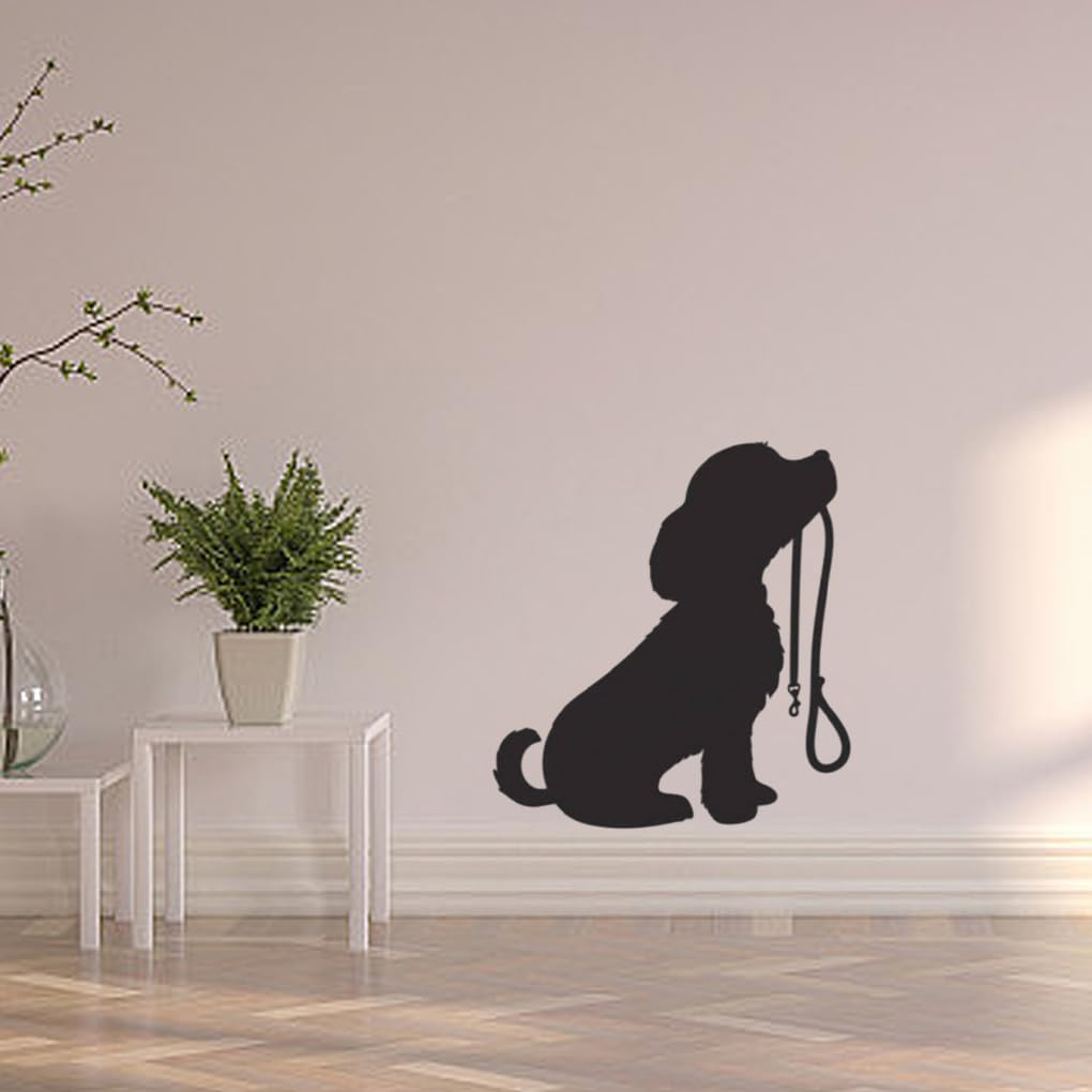 Cambia istantaneamente l'aspetto della stanza con gli adesivi murali adesivi per vetrine di negozi di animali in PVC, murali creativi con sagoma cane carino