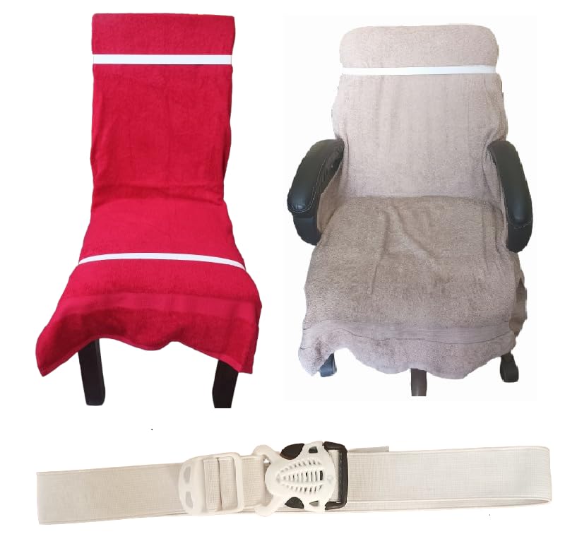 Aurora Adjustable Elastic Tie Straps with Push Clip Buckle for Chair Covers, Black, 31-55 cm Expandable, 2.5 cm Width, Pack of 4 (White, Black and White Buckle)-image-45