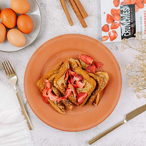 Crunchies Freeze-Dried Fruits, Strawberry & Cinnamon Apple Bundle, 100% All Natural Crispy Snacks, Gluten Free & Vegan, 12Ct (6 Of Each Flavor), 1 Ounce Bags (Packaging May Vary) #TOP3