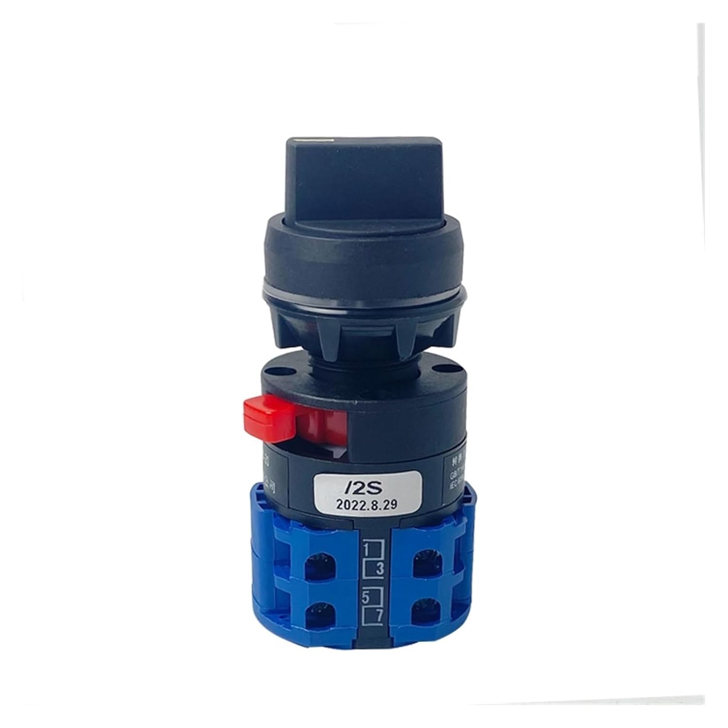 LW26-20/2S Rotary Cam Switch 20A 2 Poles Changeover Main Selector Silver 22mm Mounting Size YMW26(White) Controls Switches