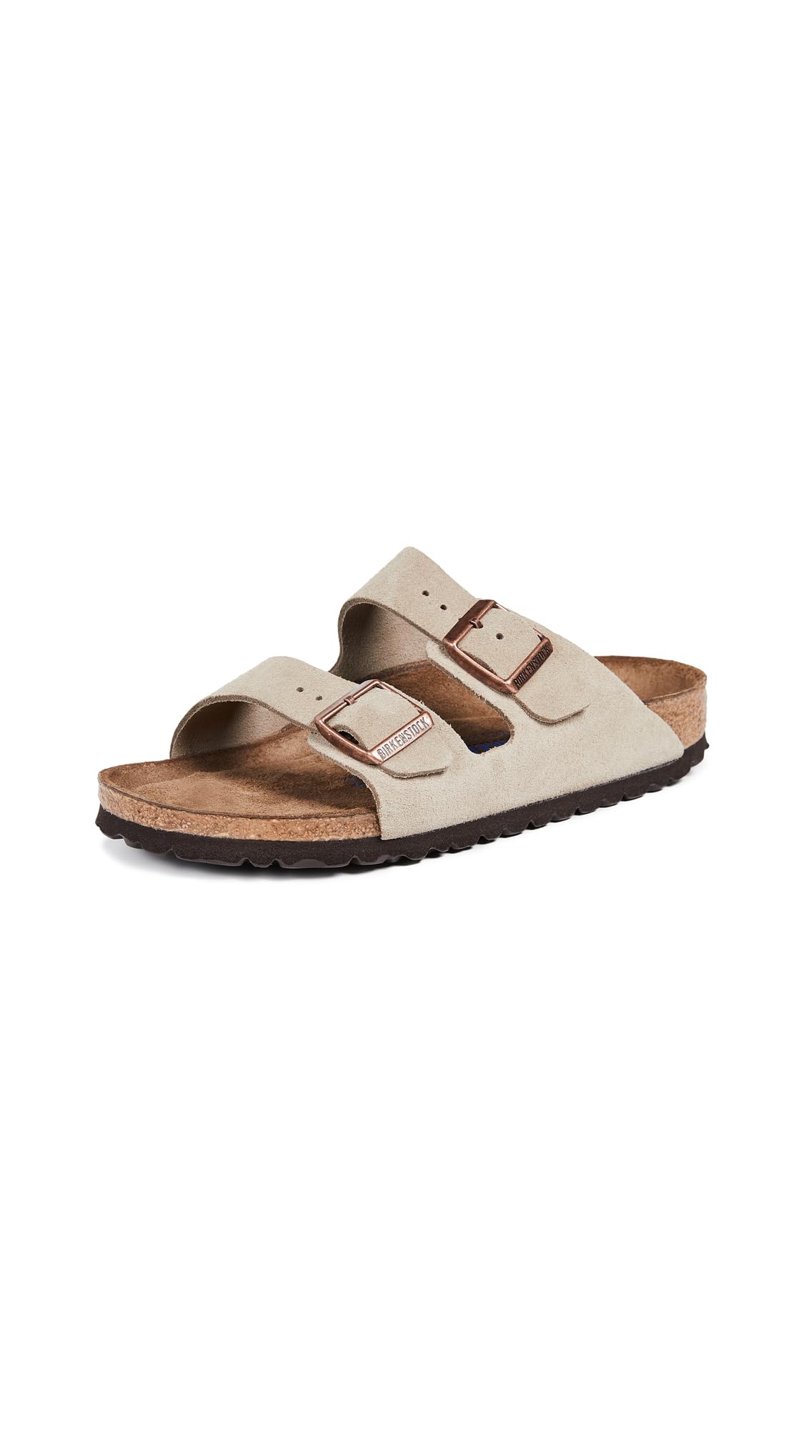 Birkenstock Womens Arizona Soft Footbed Sandals Taupe 9 Medium US