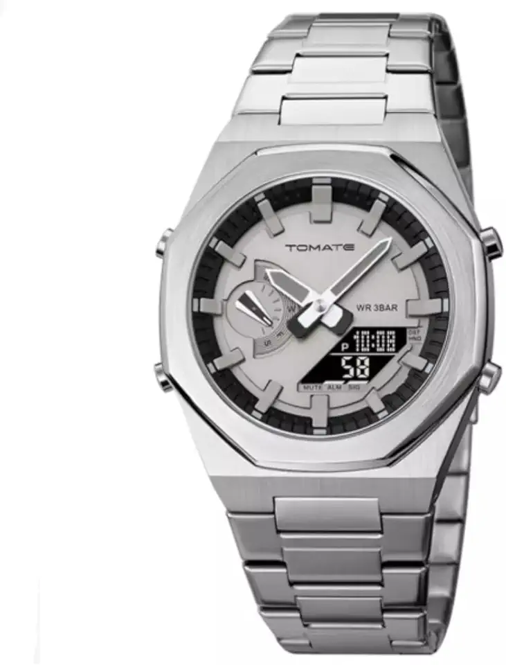 Relogio Masculino Estiloso de Pulso – Analógico e Digital, Luxo Moderno, Design Impactante