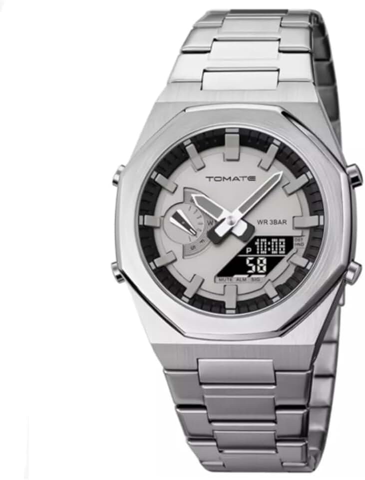 Relogio Masculino Estiloso de Pulso – Analógico e Digital, Luxo Moderno, Design Impactante