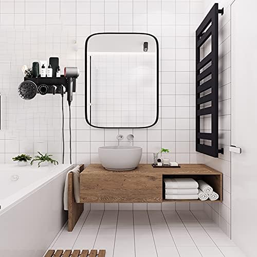 Hosoncovy Hair Dryer Wall Mount Holder Stand Blow Dryer Holder Rack Hook Organizer with Shelf for Dyson Supersonic Hair Dryer - Image 5