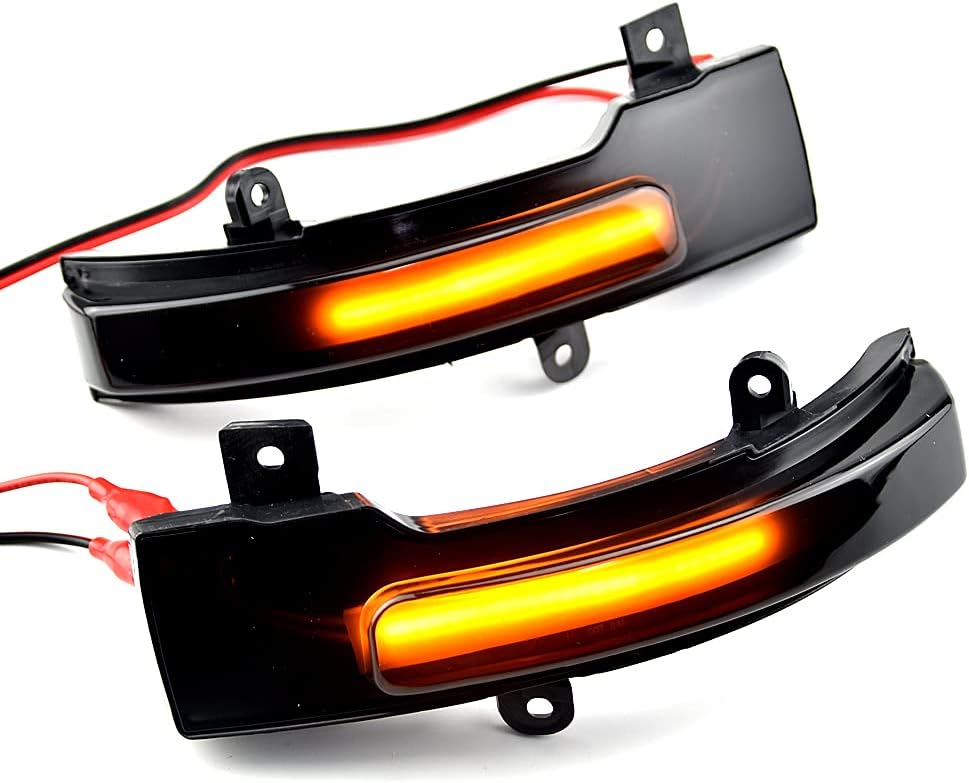 2pcs Dynamic Sequential Blink LED Side Mirror Turn Signal Light Assembly Compatible with Mitsu-bishi Out-lander 2013-2020, Lan-cer 2016