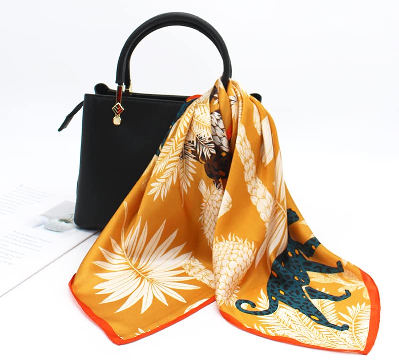 Image of ANDANTINO 100% Mulberry Silk Scarf -21 inch Square Neckerchief with Gift Packed