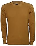 Men Heavy Weight Plain Thermal Long Sleeve Waffle Shirts Solid Colors (M, Timber)