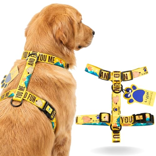 Image of A+a Pets' H-Harness for Dogs, Cats | Soft Premium Waterproof (Sun and Fun, L)