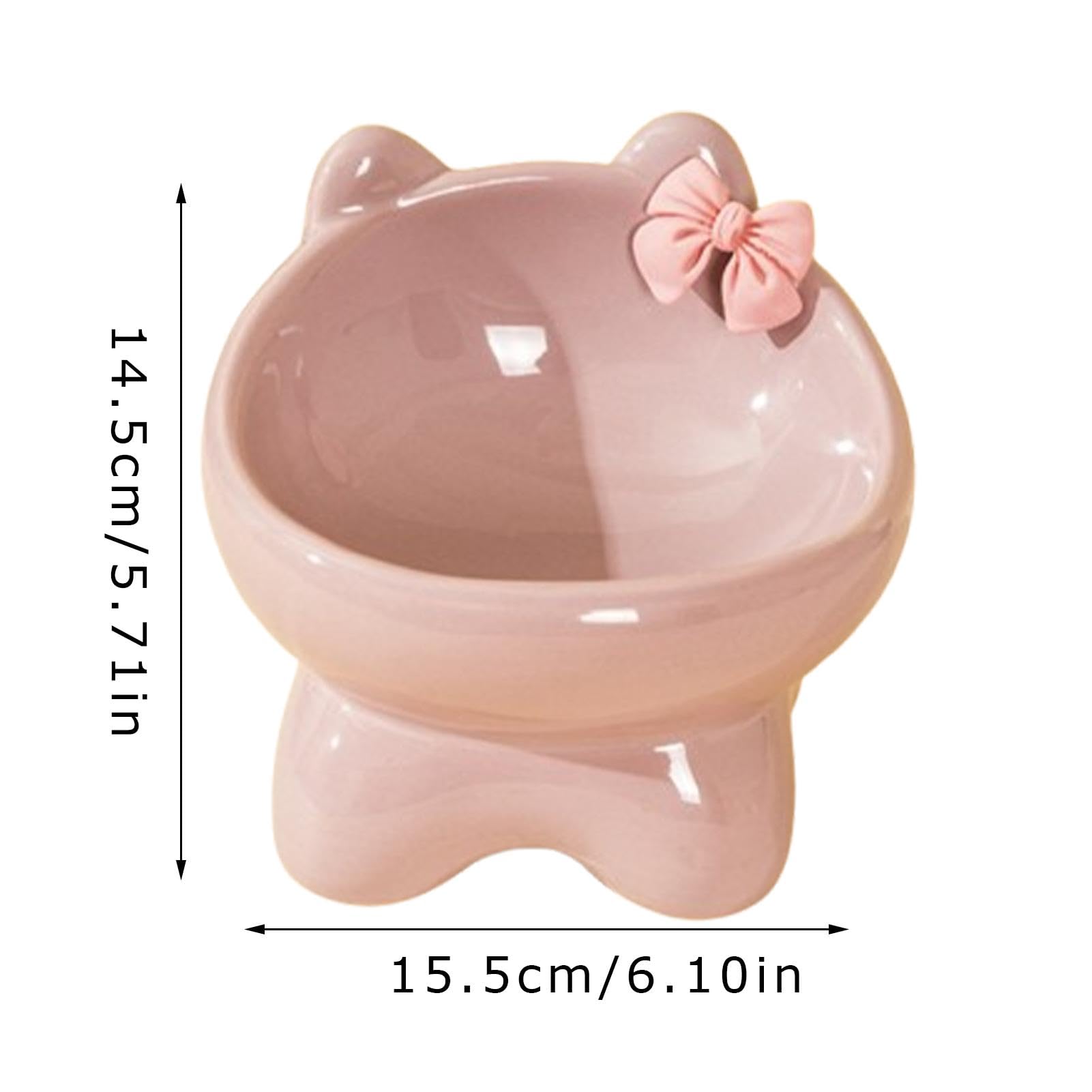 Cuenco Elevado para Gatos de cerámica, Alto Inclinado para Perros, para Mascotas a Prueba de Fugas para Gatos en Interiores, pequeños Gatitos para Perros, Elevado para Gatos