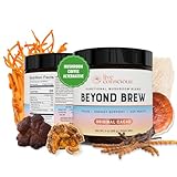 Live Conscious Beyond Brew - Coffee Alternative - Low Caffeine - Mushroom Complex w/Lion’s Mane, Reishi, Cordyceps & Chaga for Sustained Focus, Energy & Immunity - w/Prebiotics & Probiotics - 30